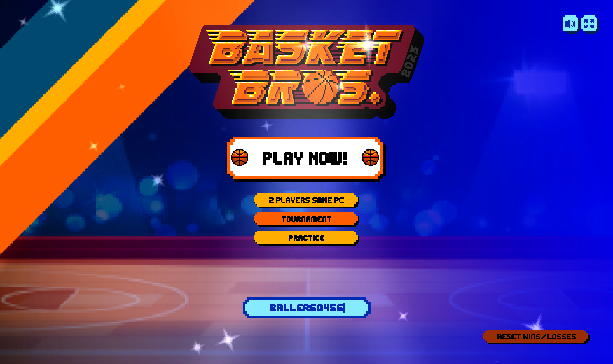 Screenshot of BasketBros available on the Drift Boss arcade hub catalog