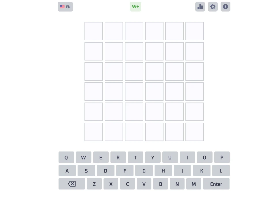 Screenshot of Wordle2 available on the Drift Boss arcade hub catalog